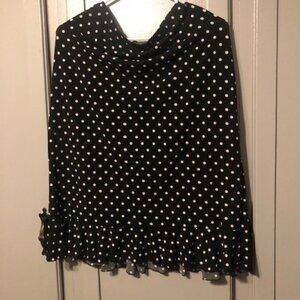 Carole Little Black & White Polka Dot Skirt